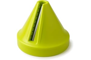 GENERICO PowerUp Temperino per Zucchine e Carote – Spaghettificatore per Verdure a Lama Singola, Tagliaverdure Manuale Compatto in Plastica e Acciaio Inox, Verde