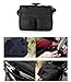 Zicac 33cm*8.9cm*22.9cm Waterproof Oxford Multi Function Insulated Cargo Baby Cooler Bottle Holder Bin Bag Diaper Bag Hanging Pouch Pockets Pram Pallet Pushchair Buggies Stroller Caddy Handlebar Organizer Storage Bag (Black)