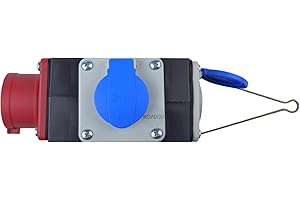 RoadEu - Coffret Combinée - Prise Combinée Fiche 16A 3P+N+E avec Prises 16A 2P+E - Mobile Distributeur de Courant.