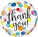 Produktbild Qualatex Folienballon 49214 Thank auf Punkte, 45,7 cm farbenreiche
