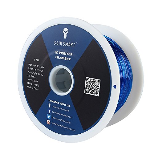 SainSmart Flexible TPU 3D Filament for 3D Printers 3D Drucker, 1,75 mm, 800g Spool - 2