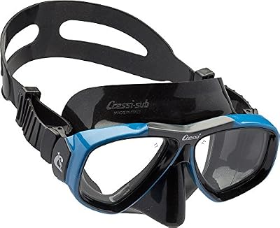 Cressi Focus Masque de Plongée Snorkeling Adulte, Compatibles Verres Correcteurs Noir/Bleu