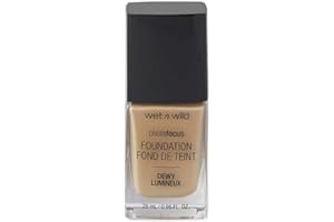 Wet n Wild, Photo Focus Foundation Dewy, Weightless Foundation with Nourishing and Long-wearing Formula, Buildable Coverage, Ideal for Normal to Dry Skin Type, Vegan, Golden Beige