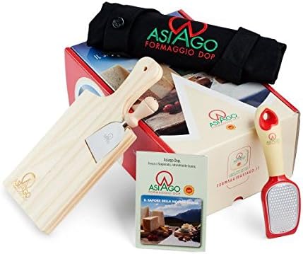 Kit of the Chef Asiago PDO with Chopping Board with Knife, Cheese Grater and Apron