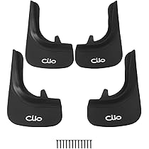 RE&AR Kotflügel Set 4-tlg Für Renault Clio - Schwarz TPE/PVC Schmutzfänger