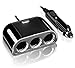 Produktbild BlueBeach® Auto steckdosenadapter Splitter mit 3 Zigarettenanzünder und 1 USB Anschluss Ladegerät DC 12V 24V