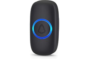 SECRUI Wireless Doorbell Transmitter, DoorBell Push Button Replacement or Additional for Doorbell Receiver - Frequency 433M Transmitter Include Battery - Black