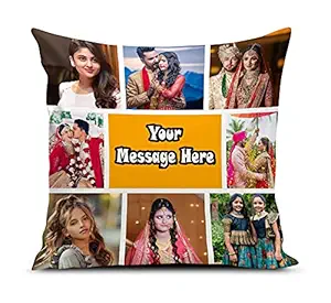 Ship Smart Polyester Photo Cushion/Pillow with Filler (Multicolour, 12x12 Inches, Style 30)