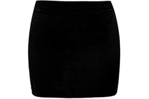Shop Nova® LADIES HIGH WAISTED PLAIN JERSEY SUMMER TUBE PENCIL SHORT MINI SKIRT UK 8-26