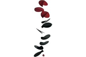 Flensted Mobiles Flensted Mobile Turning Leaves, Schwarz/rot, 82x31 cm, f141s