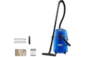 Nilfisk Buddy II 18L T Wet and Dry Vacuum Cleaner - Home, Garden & Car Cleaner - Suction & Blowing Functions for Indoor & Outdoor (1200 W)
