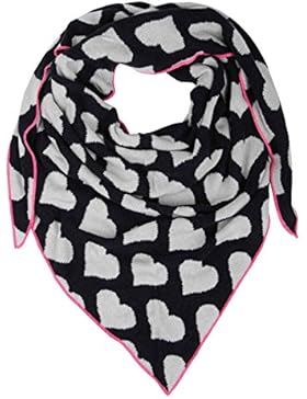 Dreieckstuch mit Kaschmir - Hochwertiger Schal mit Herzen für Damen Jungen und Mädchen - XXL Hals-Tuch und Damenschal...
