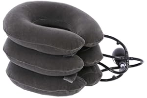 Wild Polar Inflatable Neck Traction Device - Cervical Neck Stretcher Collar & Brace for Ultimate Neck Support and Instant Neck Pain Relief (Grey)