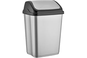 EMANHU Mülleimer Abfalleimer mit Deckel 5-50 Liter Abfallkorb Bad Küche Behälter Eimer (50 Liter 10499)