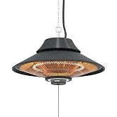 MirKraft Elirg Light LED Işıklı Elektrikli Isıtıcı, 2000 W, IP45, Balkon Isıtıcısı, &Ccedil;adır Isıtıcısı, Kış Bah&ccedil;esi Isıtıcısı, K