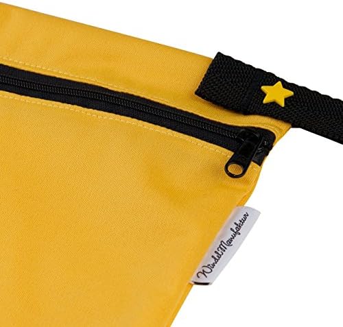 Windelmanufaktur Wet Bag - washable, breathable, reuseable and waterproof zipper bag - Made in Germany (small, Mango)