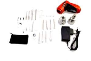 RLOKK KLOM - Juego de gancho para cerradura eléctrica inalámbrica para cerradura de puerta civil, con enchufe europeo, herramientas profesionales de cerrajería