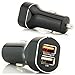 Produktbild Zanasta Quick Charge 3.0 Kfz Ladegerät Dual USB Port | Universal Autoladegerät, geeignet für iPhone 6 6S 7 (+Plus), iPad, Samsung Galaxy S7 S6 (+edge) S5, HTC, Sony Xperia und mehr - Schwarz