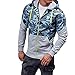 Produktbild ZIYOU Herren Basic Kapuzenjacke Camouflage Hoodie Sweatshirt mit Kapuze Camouflage Reißverschluss Jacke(XX-Large,Blau)