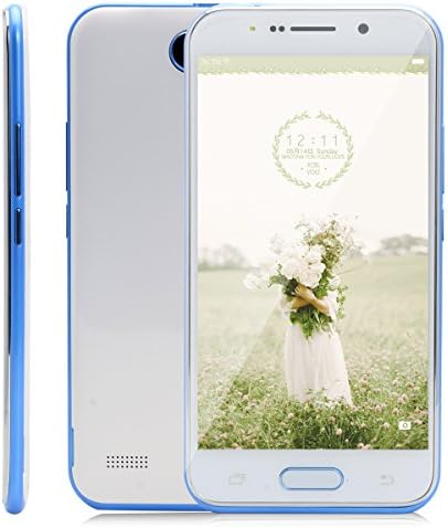 Bocoin Sim-Free Smartphone ,Unlocked 5.0 Inch Android 6.0 3G/GSM Dual Sim Cell Phone, MTK6580 1.3GHz Quad Core 1GB RAM 4GB ROM HD Bearty Camera 5.0MP WIFI GPS Mobile Phone (J3-White$Blue)