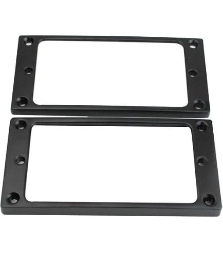 SG Store 2 Pezzi Di Cover Per Pickup Humbucker Stile Aperto In Metallo Guscio Di Ricambio 70x38x20mm Per Chitarra Elettrica Humbucker Nero