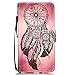 Produktbild LMAZWUFULM Hülle für LG K8 2017 /LG M200N (5,0 Zoll) PU Leder Magnetverschluss Brieftasche Lederhülle Malerei Schwarzer Traumfänger Muster im Bookstyle mit Stent-Funktion und Karten Slot Schutzhülle Ledertasche Flip Cover für LG K8 2017 /LG M200N (5,0 Zoll)