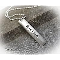 Silberanhänger mit Namensgravur, personalisierbar