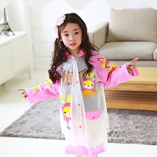 GAODUZI Children's Raincoats Boys Inflatable Hats Girls Primary School Children's School Bags Long Children's Raincoats ( Color : B-S )