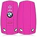Produktbild Hülle für BMW 3-Tasten Autoschlüssel (nur Keyless Go) - kwmobile Silikon Schlüssel Schutzhülle in Pink - Etui Schlüsselhülle Cover Klappschlüssel