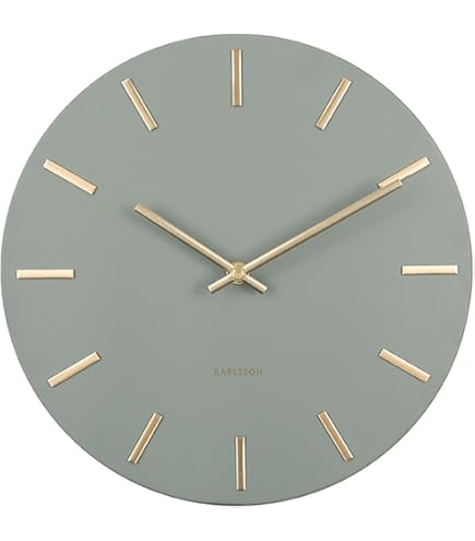 Karlsson Wanduhr Sienna Glow – Weiß, Rund, 40,6 Cm, Eisen, Moderne Wanduhr Fürs Wohnzimmer