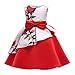 Produktbild Oyedens Tüll Kleider (24M-7T) Mädchen Sleeveless Rose Printed Bow UnregelmäßIge Rock Kleid Prinzessin Tutufloral Baby Sister Pageant Geburtstag Party Hochzeitskleid Karneval