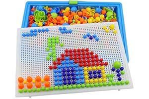 ITODA Jeu d'emboîtement Mosaïque Jouets Educatifs pour Enfants DIY Jouets Créatifs Puzzle Colorée Garçons Filles Mosaïque à Emboîter 888 pièces Briques Jeu de Construction Cadeau Anniversaire