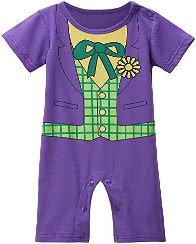 DC Joker Baby Toddler Boy Superhero Comic Romper Party Costume/ Fancy Dress/ Play Outfit. (18-24 Months)