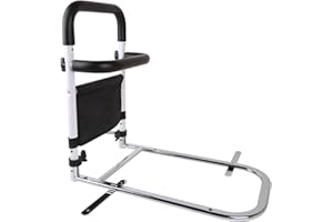 TOOSOAR Aufstehhilfe Bett, Sturzprävention Bettgitter Senioren, Bettgitter Rausfallschutz Erwachsene für Pflegeheim, Rehabilitation, Krankenpflege