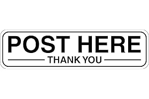 BLOSSOM PRINT Post here thank you sign - Size 150mm x 40mm - Self adhesive vinyl stickers - Makes people aware of postal point