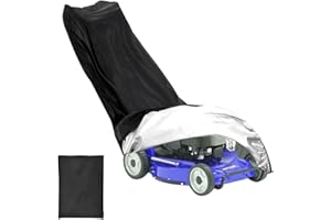 luoge Housse de Tondeuse à Gazon, Couverture Etanche Anti-Poussière Oxford 210D Avec Boucles, Cordon Serrage et Sac Rangement (193 x 64 112 cm) – Noir, (20220313)