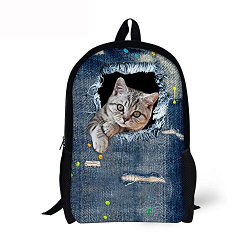 Preisvergleich Produktbild Hzjundasi Taschen Mädchen Rucksäck Wasserdichter - 3D Tier Druck Schulrucksack,Kinderrucksack Daypack Haustier Rucksack für Jungs Mädchen