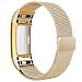 Produktbild INZAKI Kompatibel für Fitbit Charge 2 Armband mit Hülle, Edelstahl Netz Milanese Schlaufen Armband mit Displayschutz Schlankes case Large für Damen Herren Fitbit Charge 2 Fitness Tracker,Gold
