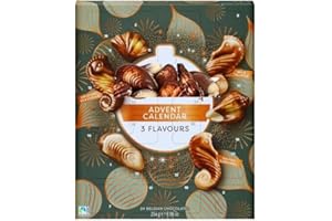 DEPLENTY GuylianS 24 Belgian Chocolates Advent Calendar 254g with a Thank You Sticker- Countdown to Christmas with 24 delicious Praline Chocolates- Stocking Filler, Secret Santa, Pure Luxury