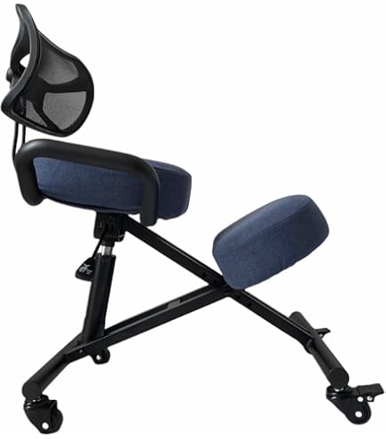 IELSH Ergonomischer Kniestuhl Aus Holz - Höhenverstellbarer Hocker Für Büro & Zuhause