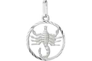NKlaus Scorpion Signe astrologique Argent massif 925 15mm Pendentif Horoscope Zodiaque 9168