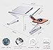 Produktbild M&C Einstellbare Portable faltbare Schreibtisch Tisch Stand Bett Tablett für PC Laptop Notebook-36 Zink Legierung Getriebe , Silver
