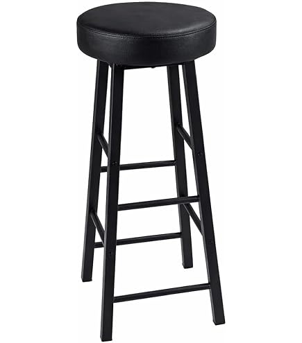 MARTIN Chrome Barstool – Swivel Guitar Stool with Black Seat and