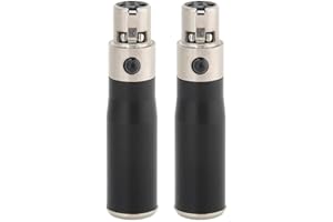 DIYEENI 2 sztuk Adapter Mini XLR 3-Pin męski na Mini XLR 4-pinowy żeński obudowa ze stopu cynku złącze adaptera audio lustrzanki, profesjonalne aparaty, mikrofony urządzenia audio