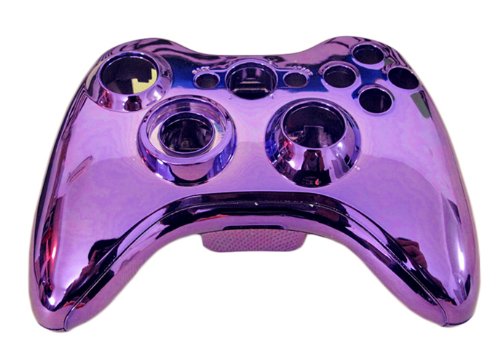 TQSKit de reemplazo púrpura Chrome Xbox 360 Controller Shell + Piezas para botones y Tornillos