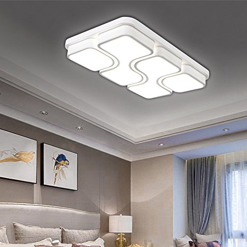 Preisvergleich Produktbild HG® 64W LED Deckenlampe Kaltweiß Deckenleuchte Design Angenehmes Licht wohnzimmer Beleuchtung Wandleuchte