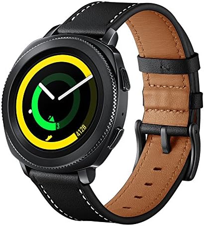 SUNDAREELeather Strap Compatible with Galaxy Watch 22MM 20MM