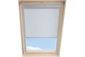 ITZALA Blackout Budget Roller Blind compatible with VELUX Roof Windows with size codes M04 / 304/1 / MK34, White