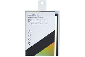 Cricut Joy Insert Cards Olografico, per l'Uso con Cricut Joy, Nero e Argento, 10.8 cm x 14 cm (4,25 pollici x 5.5 pollici), Confezione da 12