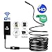 Produktbild WIFI Endoskopkamera, Kabellos Inspektionskamera 2.0 Megapixel 720P HD Endoskop, IP67 Wasserdichte Snake Kamera mit 6 verstellbaren LED Licht für Iphone 4 5 6 7 8 s x IOS Android Smartphone Tablet PC